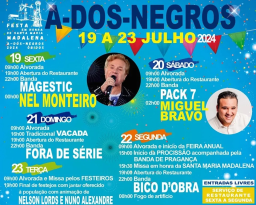 Cartaz Festas de Santa Madalena 2024 - A-dos-Negros