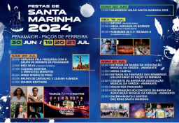 Cartaz Festas de Santa Marinha 2024 - Paços de Ferreira