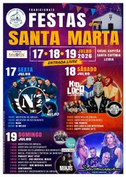 Cartaz Festas de Santa Marta 2026 - Casal Capitão