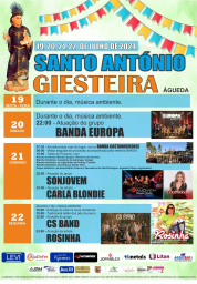 Cartaz Festas de Santo António 2024 - Giesteira