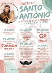 Cartaz Festas de Santo António 2024 - São Pedro do Alva