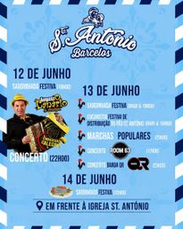 Cartaz Festas de Santo António 2026 - Barcelos