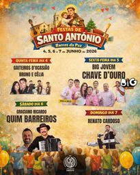 Cartaz Festas de Santo António 2026 - Barros da Paz