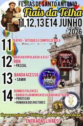 Cartaz Festas de Santo António 2026 - Fiais da Telha