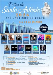 Cartaz Festas de Santo António 2026 - São Martinho do Porto