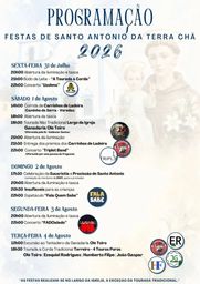 Cartaz Festas de Santo António 2026 - Terra Chã
