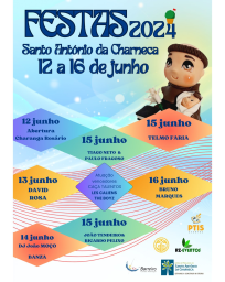 Cartaz Festas de Santo António da Charneca 2024 - Barreiro