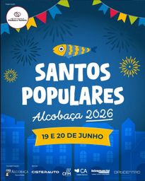 Cartaz Festas de Santos Populares 2026 - Alcobaça