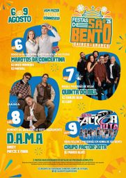 Cartaz Festas de São Bento 2026 - Caires