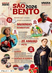 Cartaz Festas de São Bento 2026 - Várzea