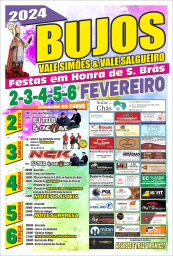Cartaz Festas de São Brás 2024 - Bujos