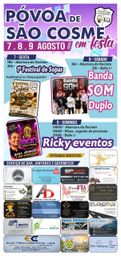 Cartaz Festas de São Cosme 2026 - Póvoa de São Cosme
