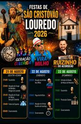 Cartaz Festas de São Cristóvão 2026 - Louredo
