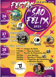Cartaz Festas de São Félix 2024 - São Pedro do Sul