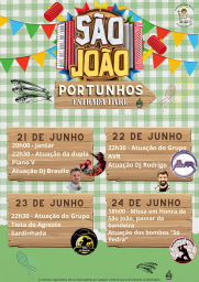 Cartaz Festas de São João 2024 - Portunhos