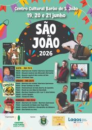 Cartaz Festas de São João 2026 - Barão de São João