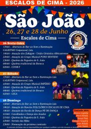 Cartaz Festas de São João 2026 - Escalos de Cima