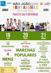 Cartaz Festas de São João das Fontainhas 2026 - Vila das Aves