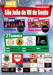 Cartaz Festas de São João de Vil de Souto 2026 - Vil de Souto