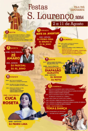 Cartaz Festas de São Lourenço 2024 - Vila Chã