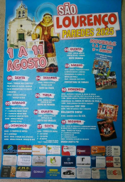 Cartaz Festas de São Lourenço 2025 - Paredes