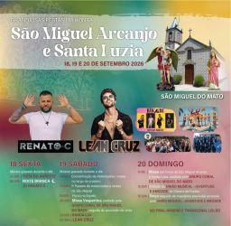 Cartaz Festas de São Miguel Arcanjo e Santa Luzia 2026 - São Miguel do Mato