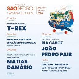 Cartaz Festas de São Pedro 2024 - Câmara de Lobos