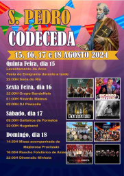 Cartaz Festas de São Pedro 2024 - Codeceda