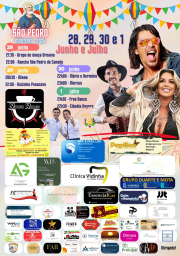 Cartaz Festas de São pedro 2024 - Mosteirô