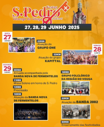 Cartaz Festas de São Pedro 2025 - Valongo do Vouga