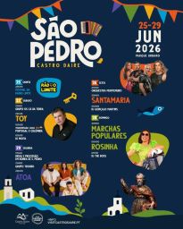 Cartaz Festas de São Pedro 2026 - Castro Daire