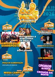 Cartaz Festas de São Pedro 2026 - Farinhas