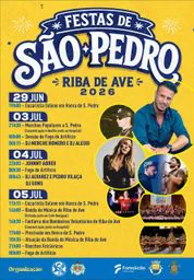Cartaz Festas de São Pedro 2026 - Riba de Ave