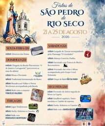 Cartaz Festas de São Pedro 2026 - Rio Seco