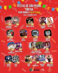 Cartaz Festas de São Pedro 2026 - Sintra