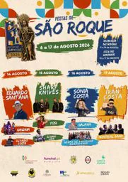 Cartaz Festas de São Roque 2026 - Funchal