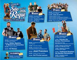 Cartaz Festas de São Roque 2026 - Merelim S. Paio