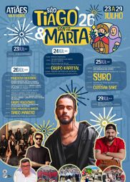 Cartaz Festas de São Tiago e Santa Marta 2026 - Atiães