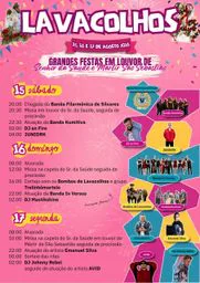 Cartaz Festas de Senhor da Saúde e Mártir São Sebastião 2026 - Lavacolhos