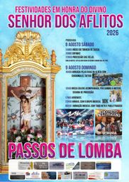 Cartaz Festas de Senhor dos Aflitos 2026 - Passos de Lomba
