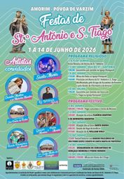 Cartaz Festas de St. António e S. Tiago 2026 - Amorim