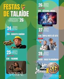 Cartaz Festas de Talaíde 2026 - Talaíde