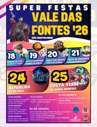 Cartaz Festas de Vale das Fontes 2026 - Vale das Fontes