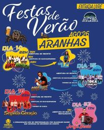 Cartaz Festas de Verão 2026 - Aranhas