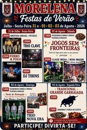 Cartaz Festas de Verão 2026 - Morelena