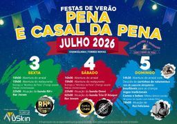 Cartaz Festas de Verão 2026 - Pena e Casal da Pena