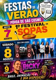 Cartaz Festas de Verão 2026 - Póvoa de São Cosme