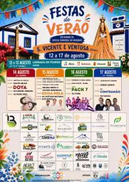 Cartaz Festas de Verão 2026 - S. Vicente e Ventosa