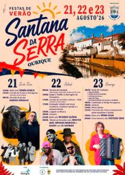 Cartaz Festas de Verão 2026 - Santana da Serra