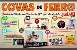 Cartaz Festas de Verão em Honra de Nª Srª da Saúde 2026 - Covas de Ferro